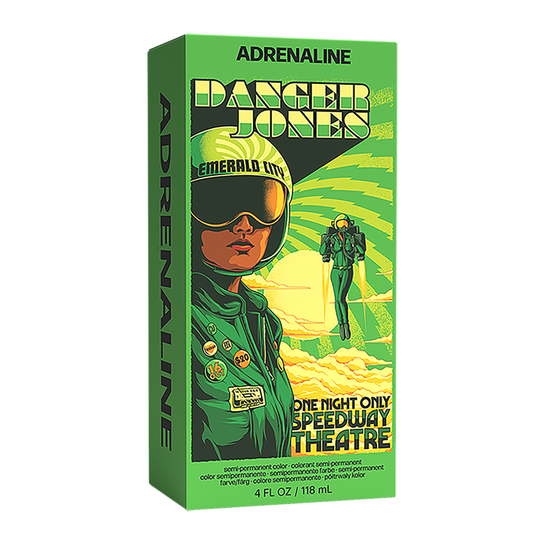 Danger Jones Adrenaline - Neon Green Hair Color - Long-Lasting Dye - Haircare, Hair Dye
